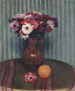 Still life with Anemones and Orange Felix Vallotton